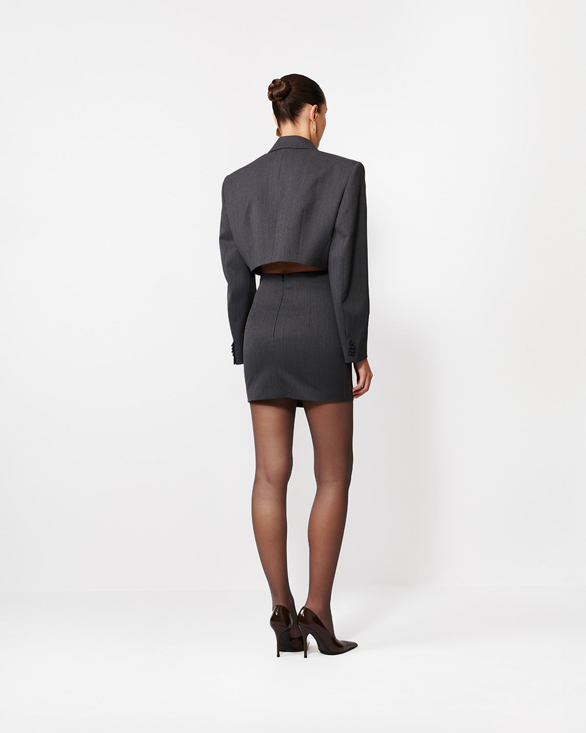 SPÓDNICA MINI GEMMA DARK GREY
