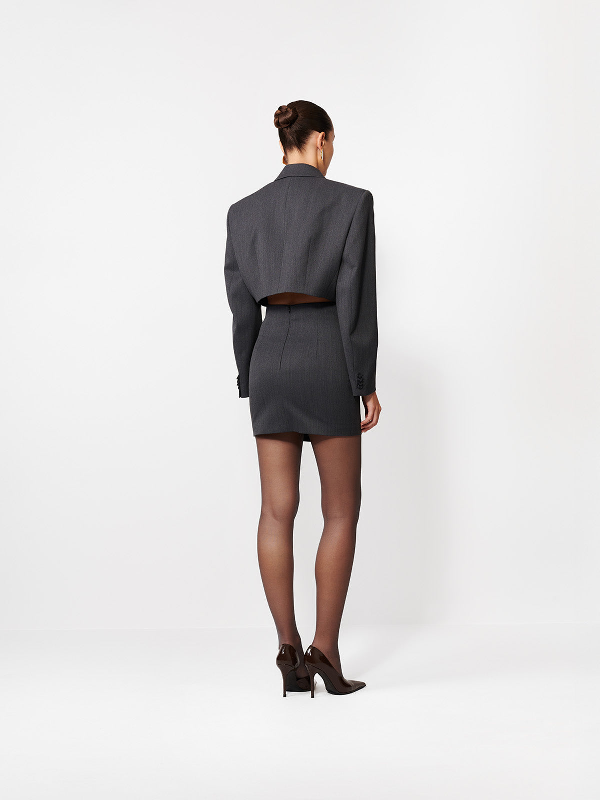SPÓDNICA MINI GEMMA DARK GREY