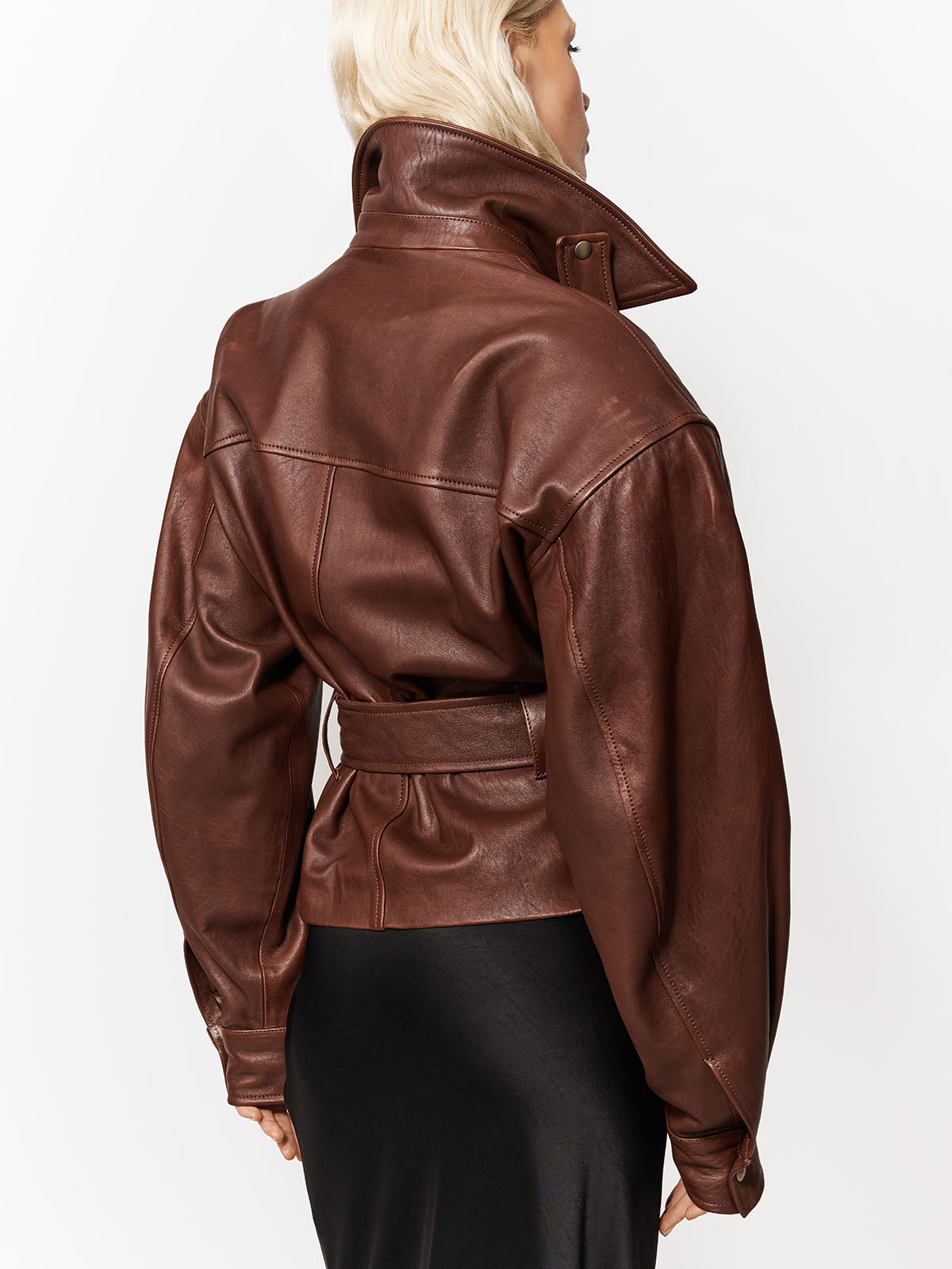 KURTKA SKÓRZANA HAMBURG BROWN