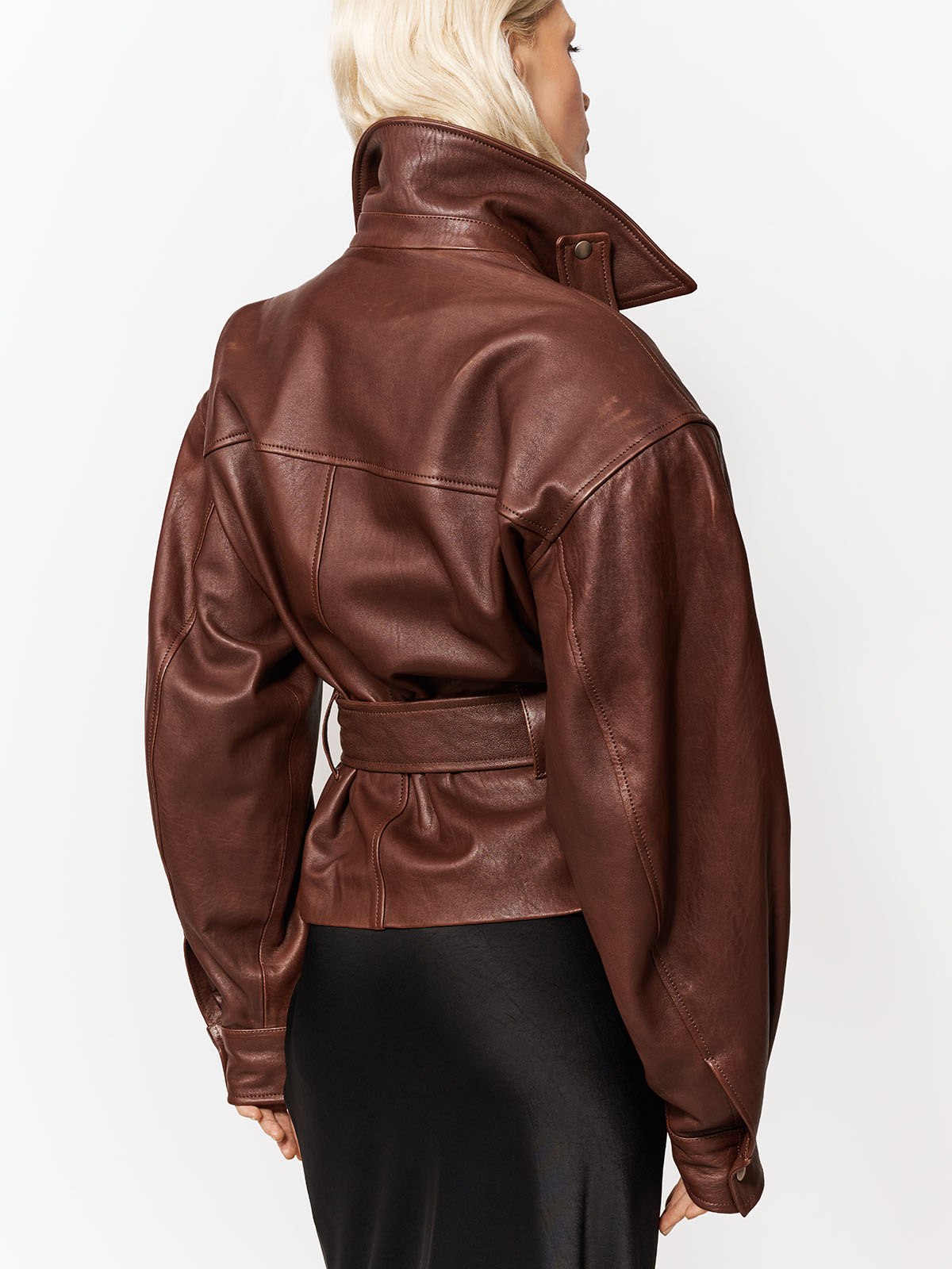 KURTKA SKÓRZANA HAMBURG BROWN