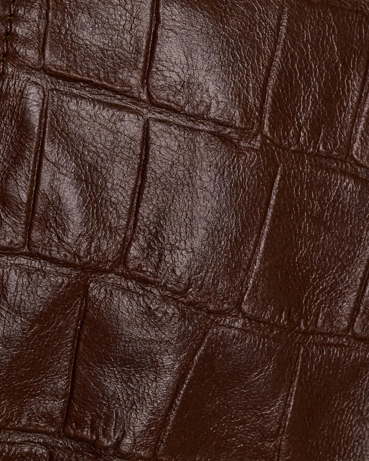 LEATHER JACKET HAMBURG CROCODILE BROWN