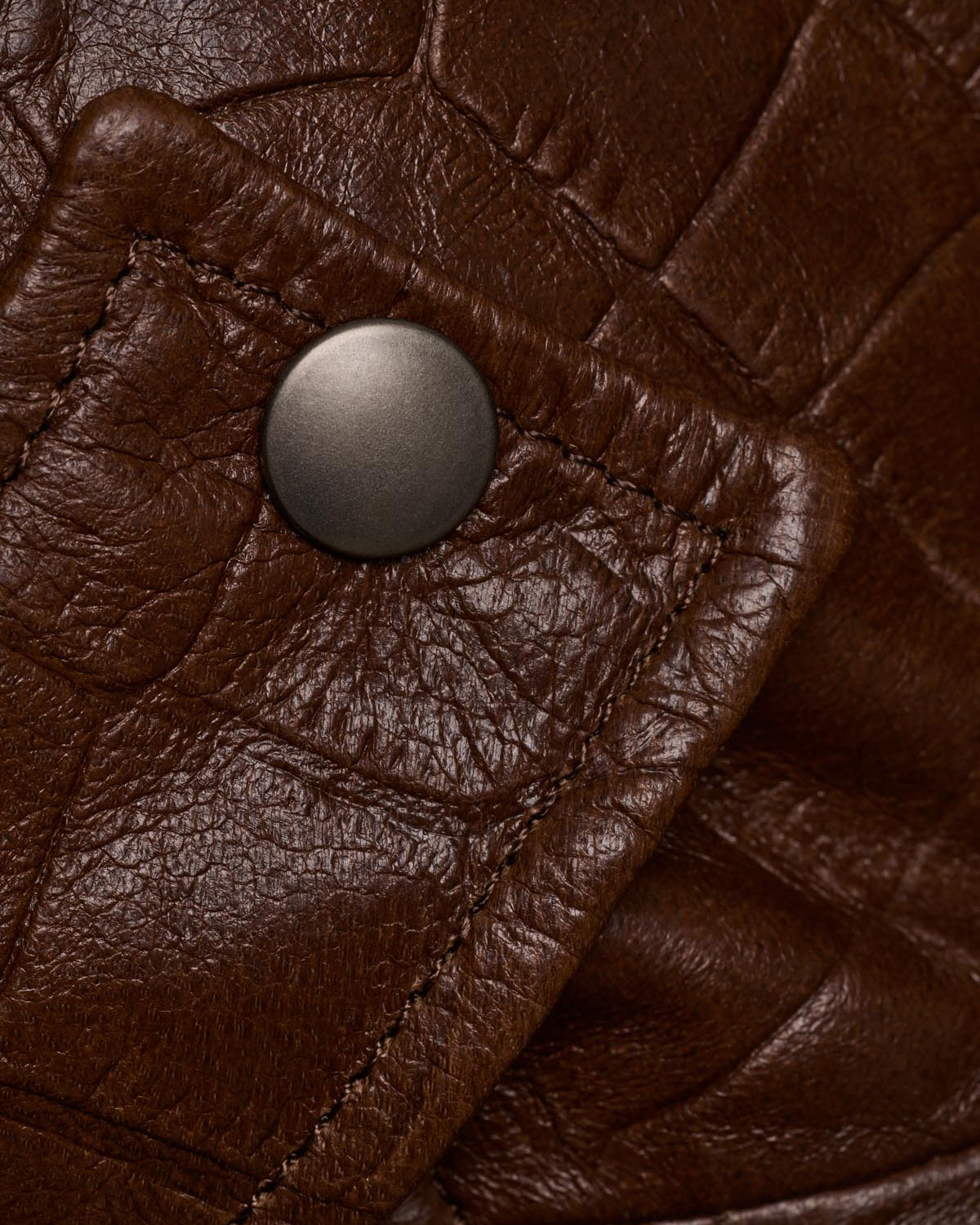 LEATHER JACKET HAMBURG CROCODILE BROWN