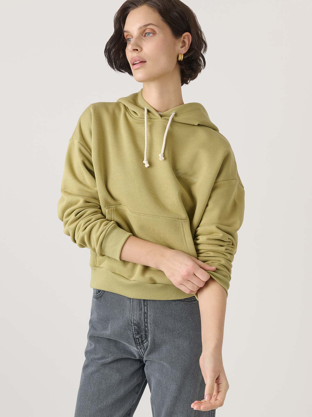 BLUZA Z KAPTUREM JUNA PISTACHIO