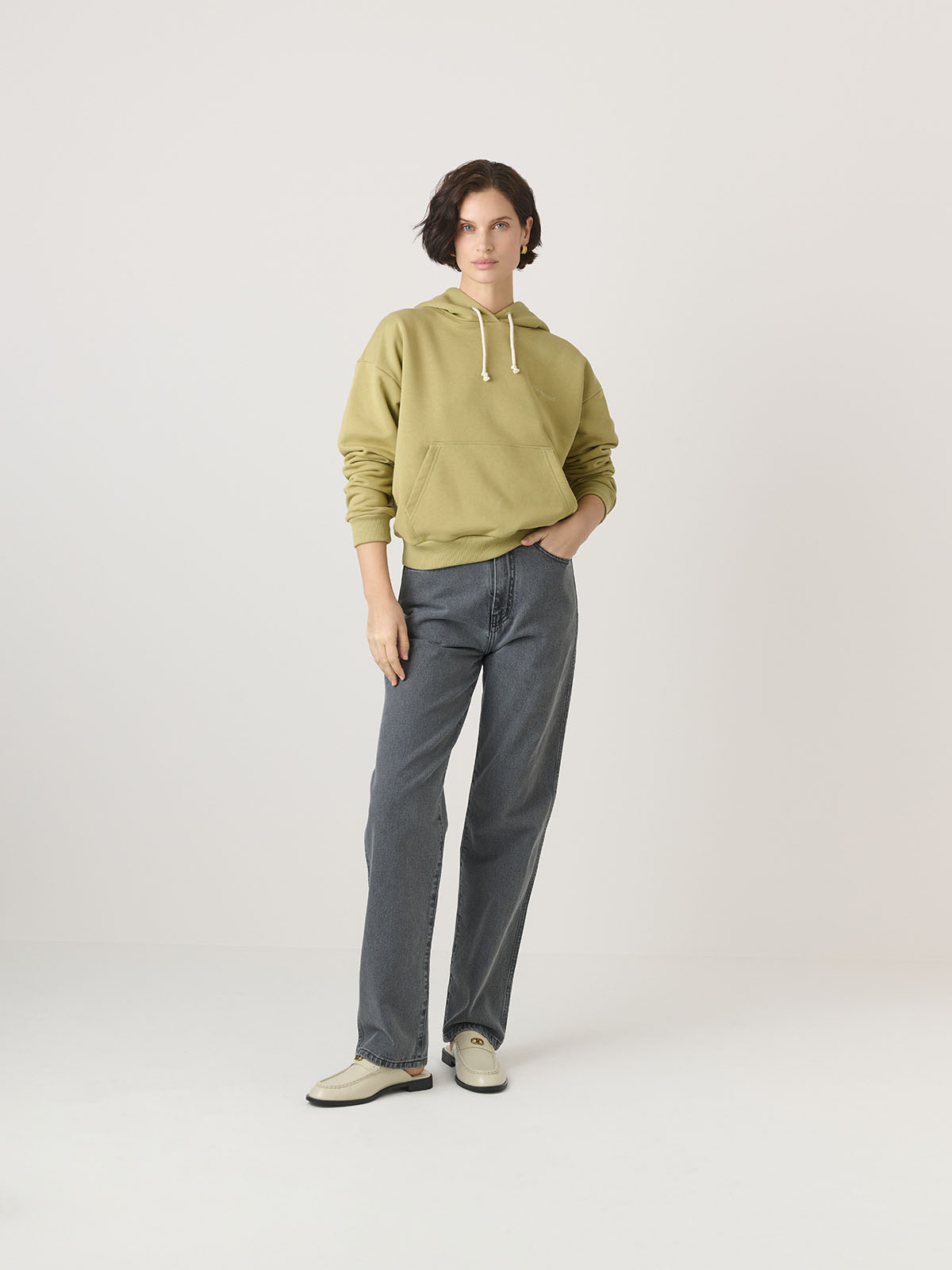 BLUZA Z KAPTUREM JUNA PISTACHIO