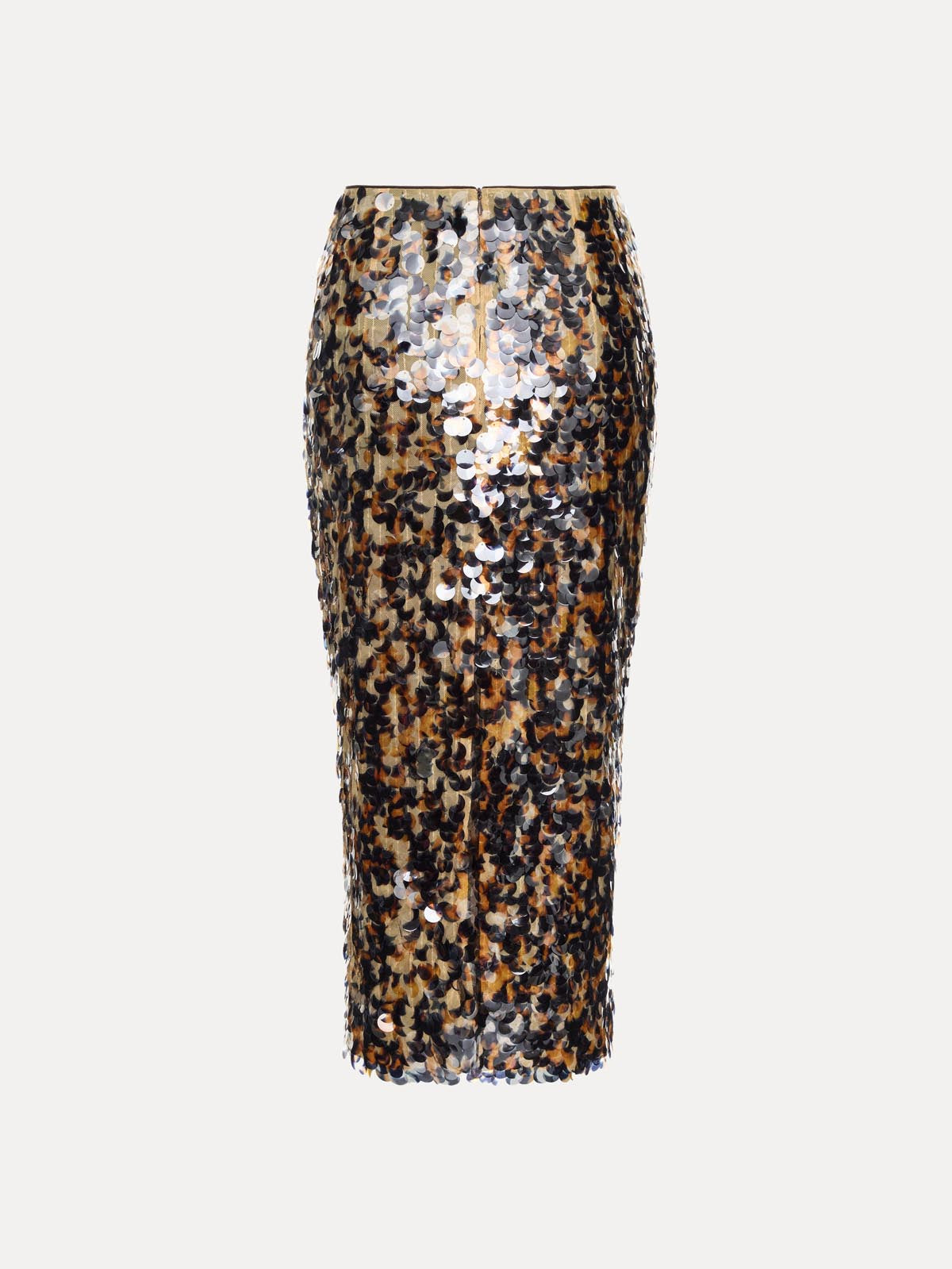 SPÓDNICA MIDI ARC BLACK-AMBER