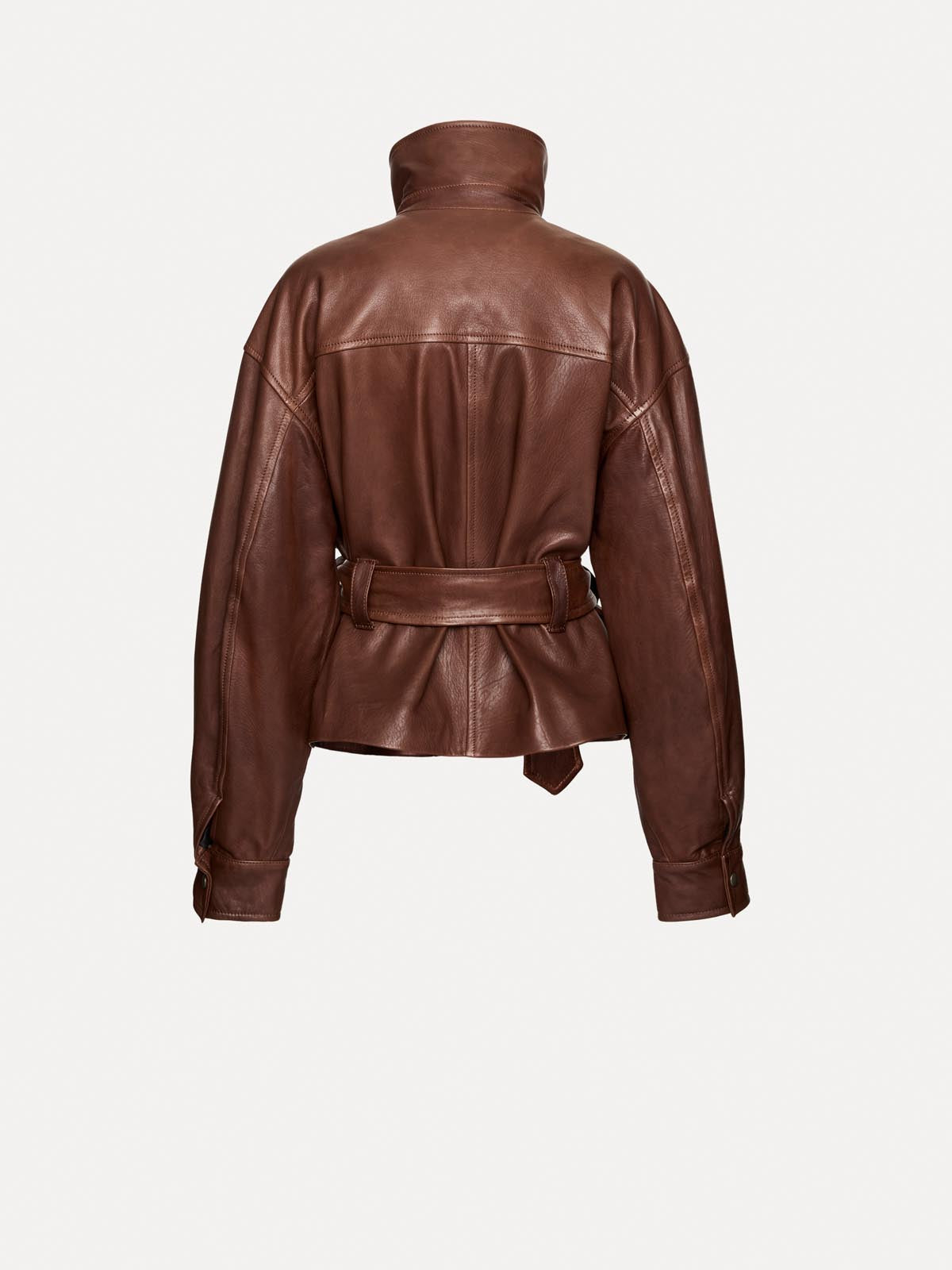 KURTKA SKÓRZANA HAMBURG BROWN