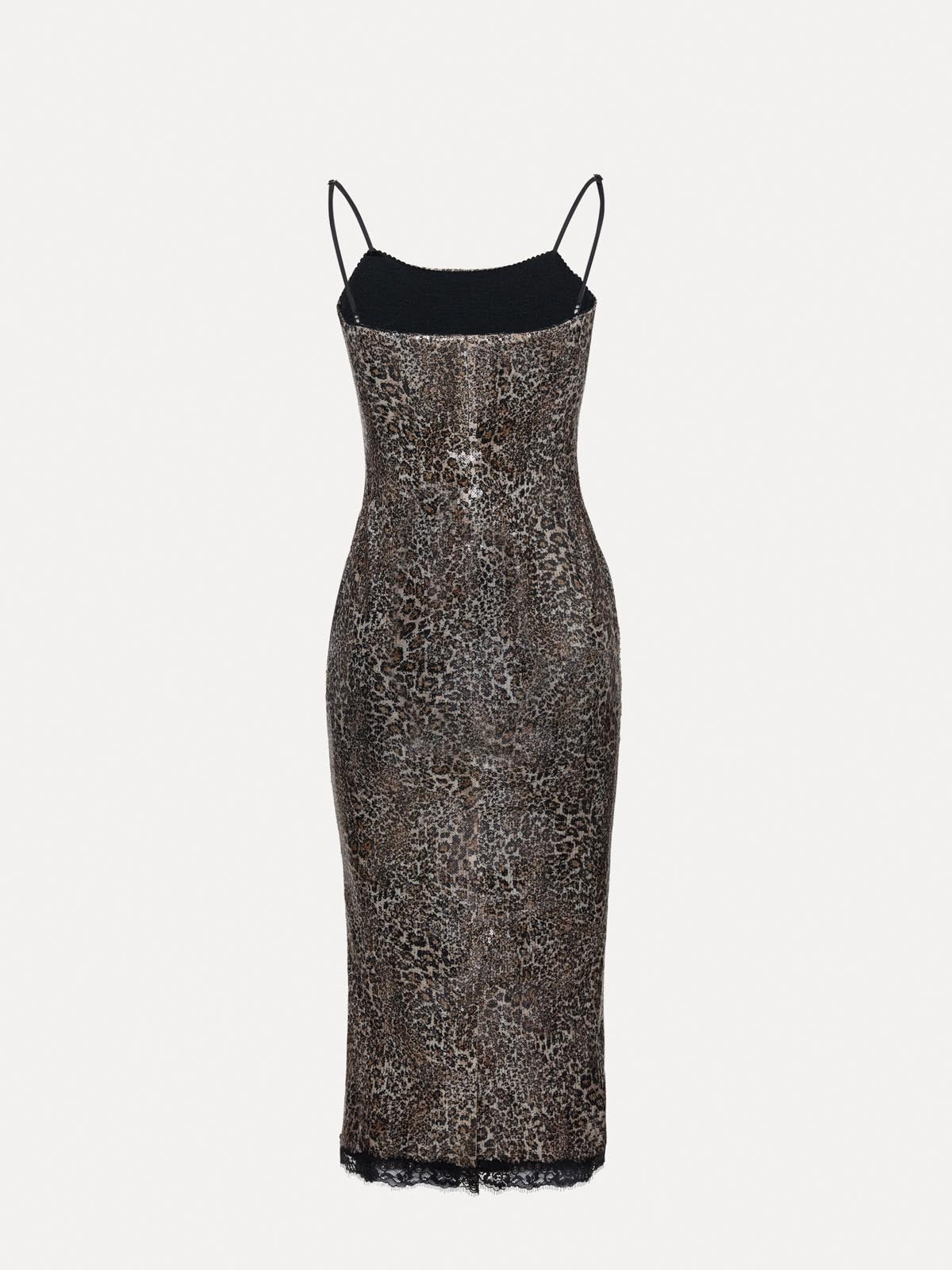 SUKIENKA MIDI RIVO BLACK-BROWN