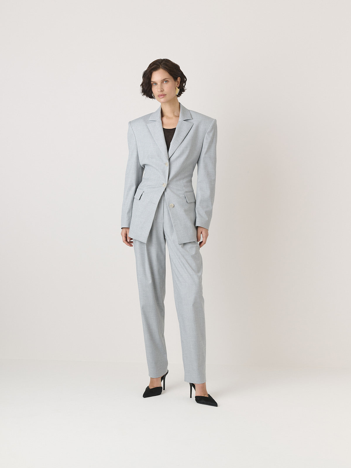 SPODNIE GARNITUROWE CHET LIGHT GREY