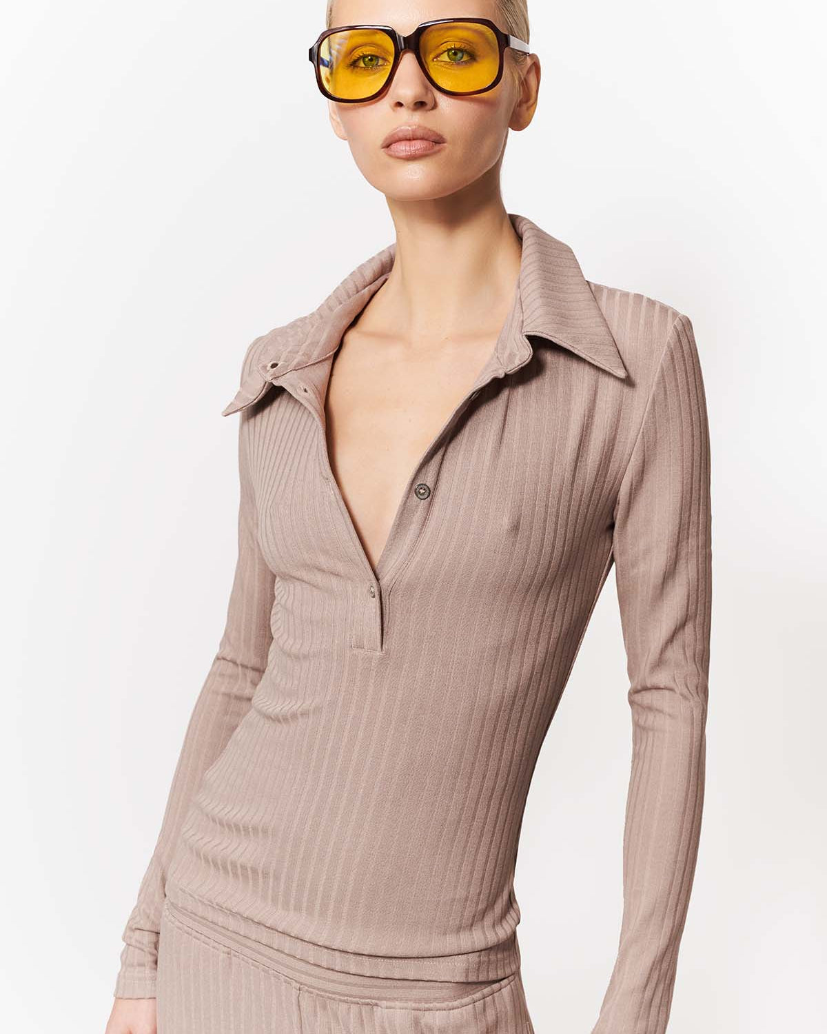 BLUZKA POLO LESLEE TAUPE