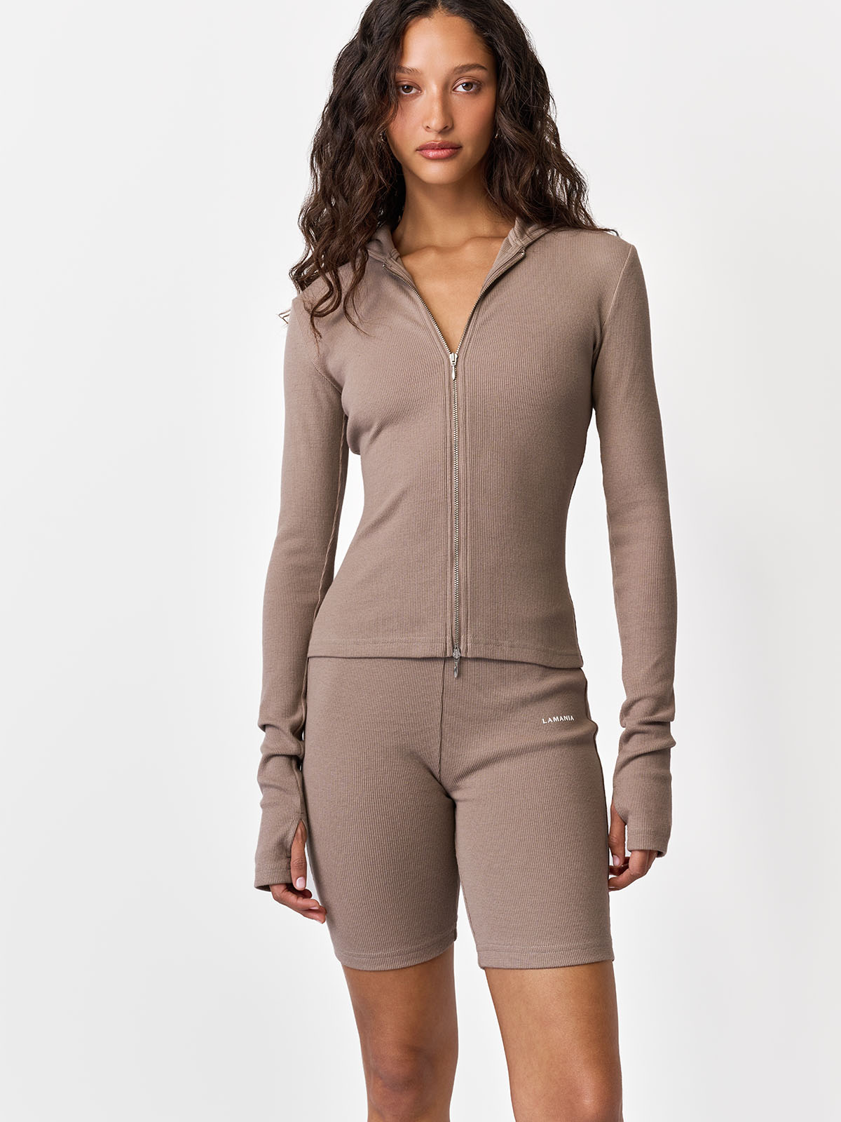 BLUZA Z KAPTUREM MANDY TAUPE