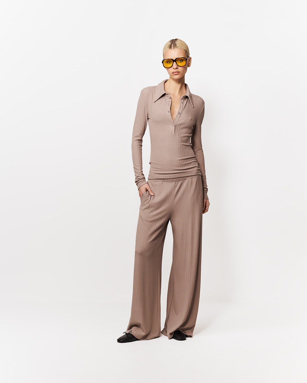 BLUZKA POLO LESLEE TAUPE