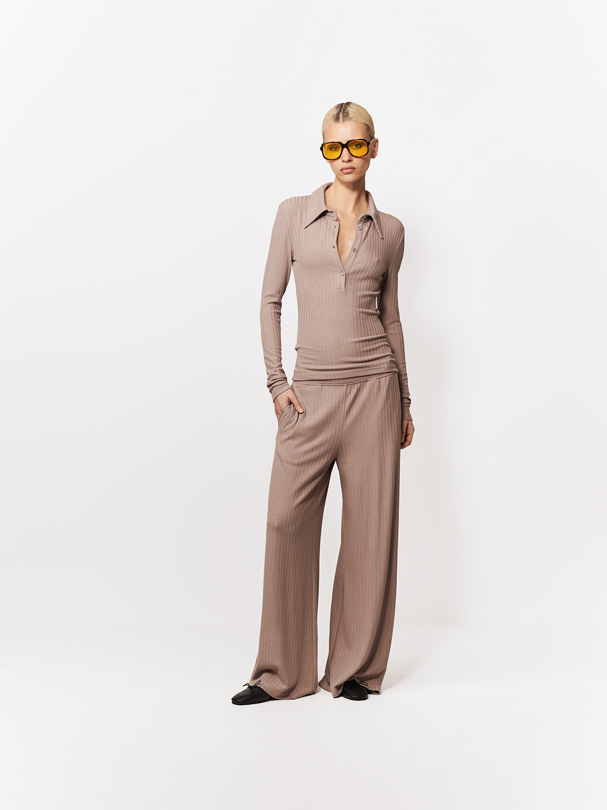 BLUZKA POLO LESLEE TAUPE