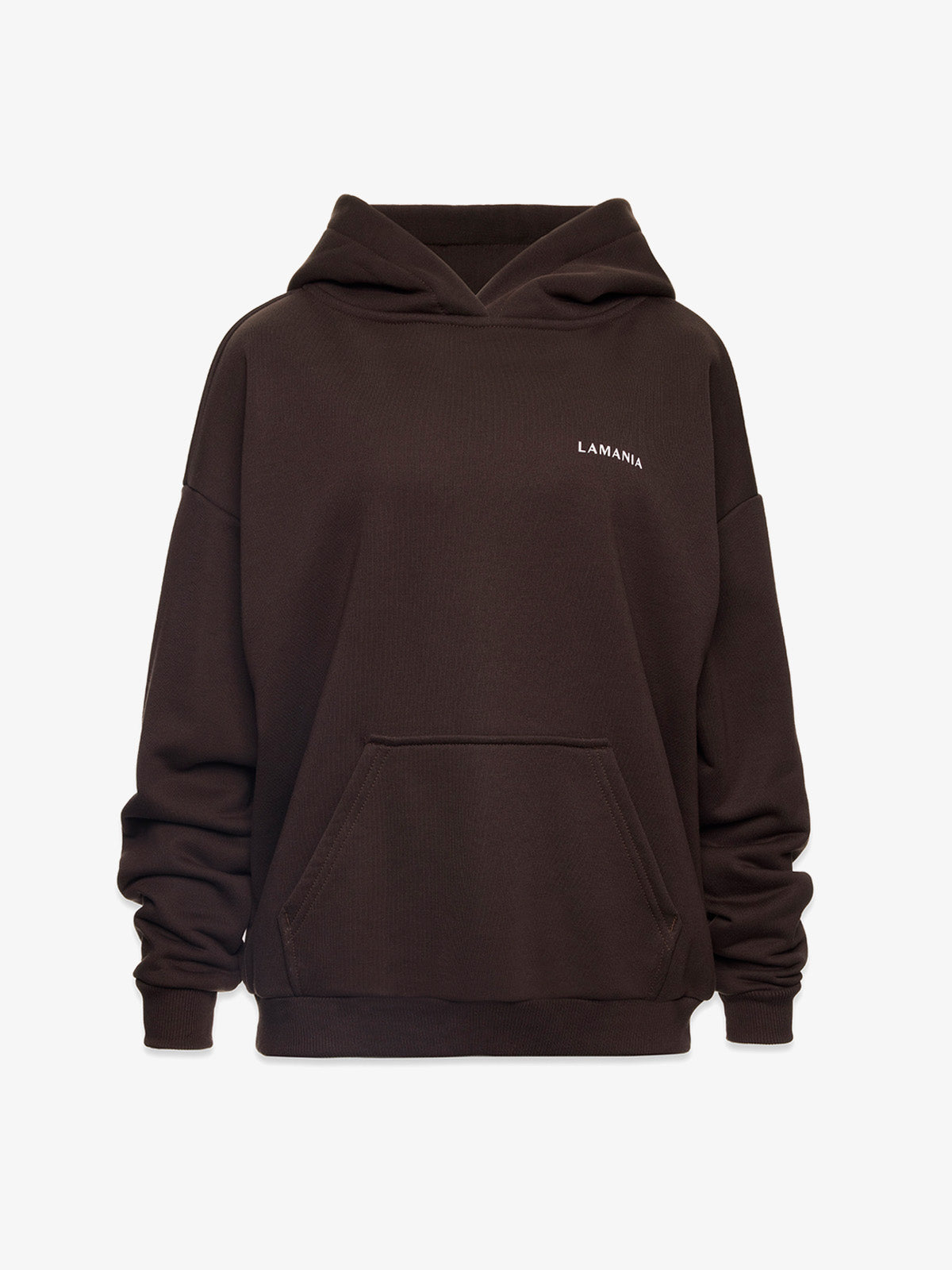 BLUZA Z KAPTUREM TRACK DARK CHOCOLATE