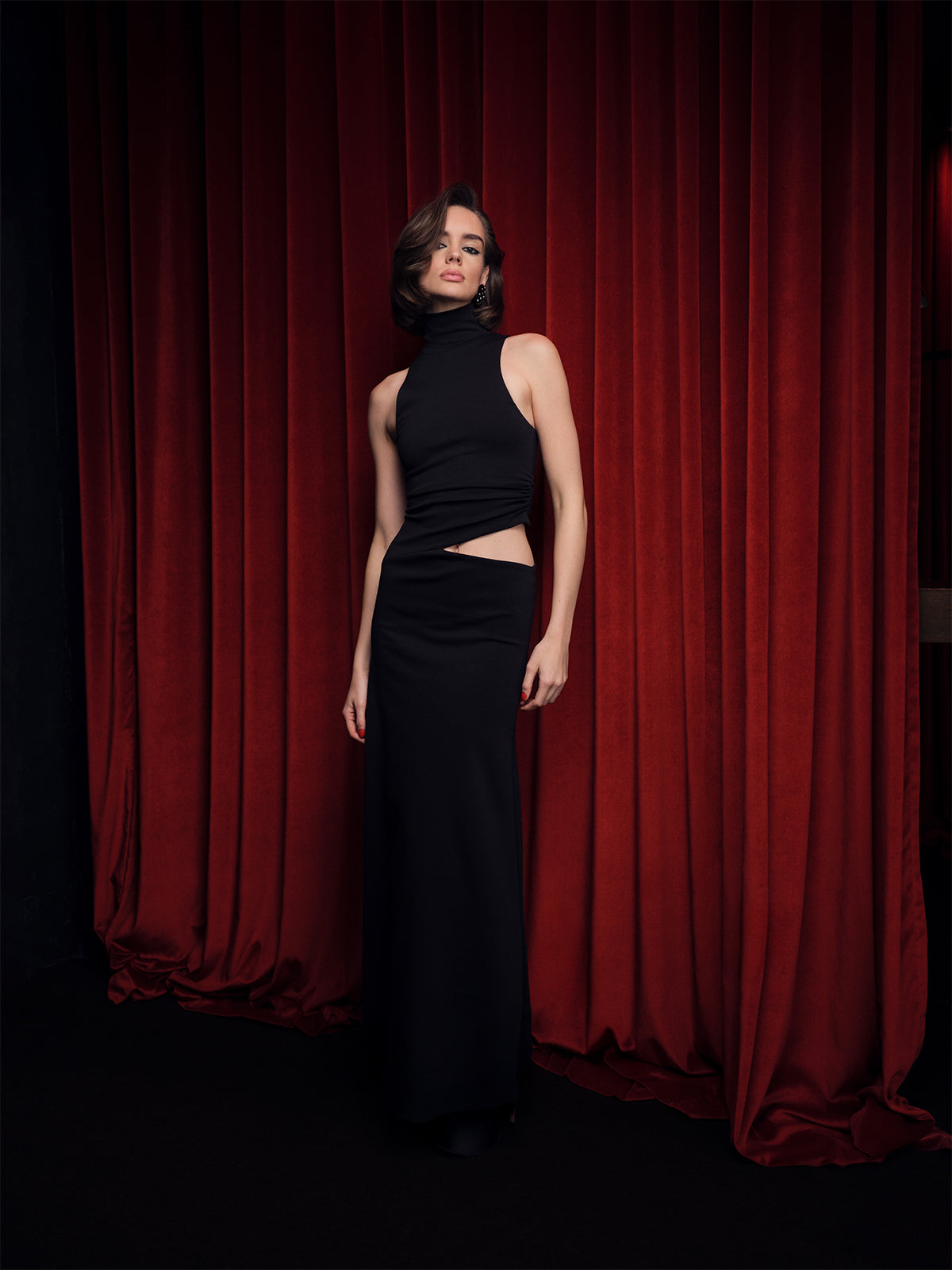 SUKIENKA MAXI ASHER BLACK