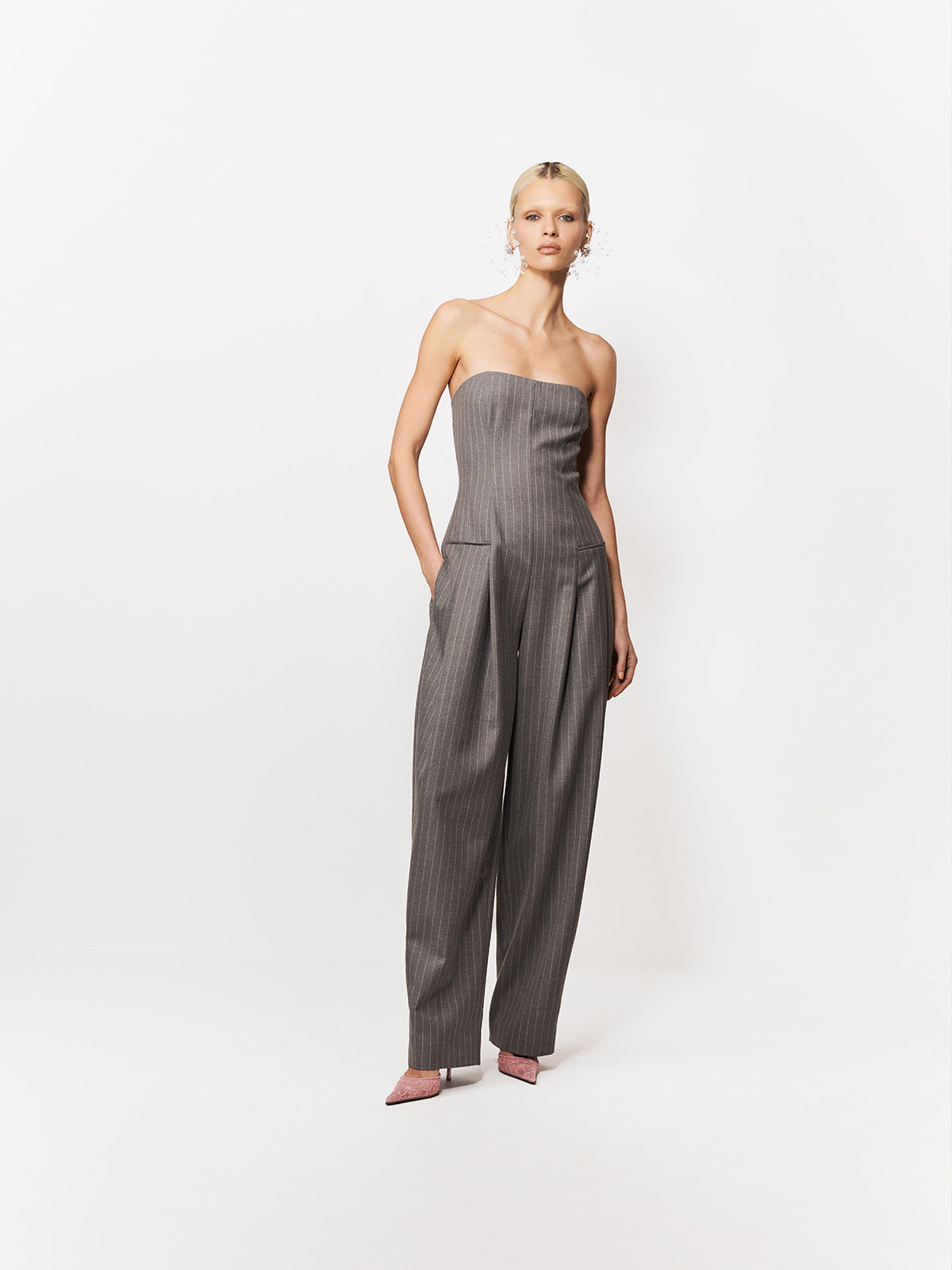 KOMBINEZON ORIA GREY-WHITE