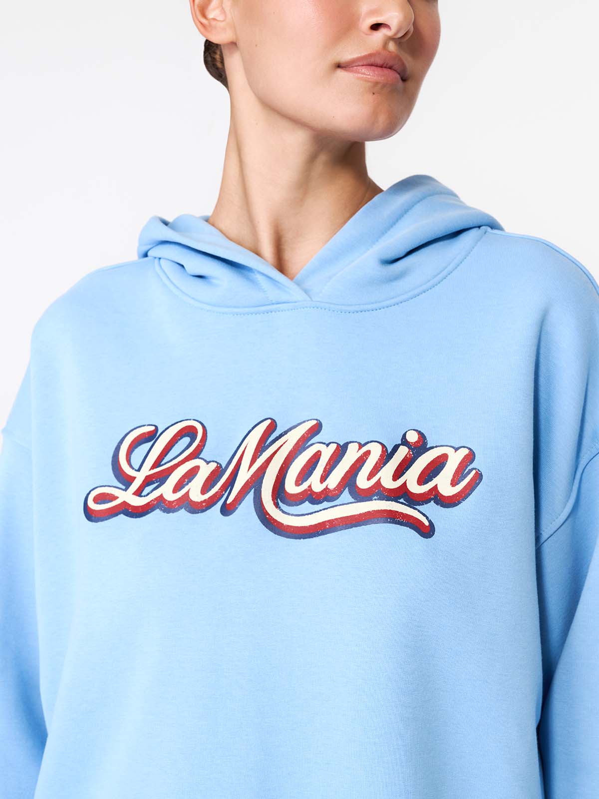 BLUZA Z KAPTUREM TAE BLUE