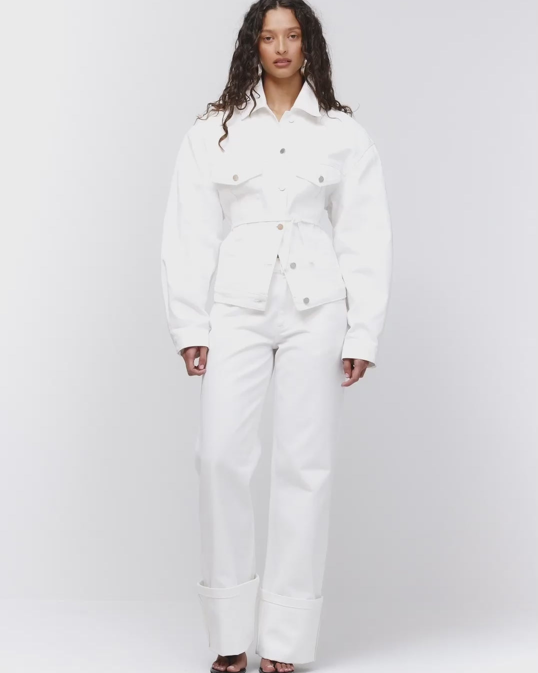KURTKA JEANSOWA HAIM OFF WHITE