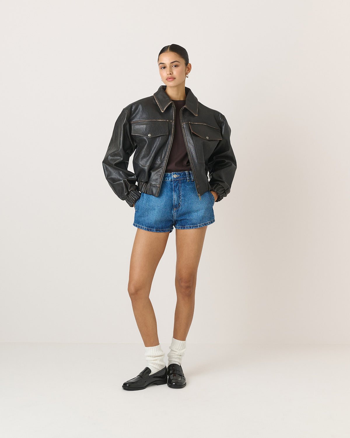 WALI BLUE DENIM SHORTS