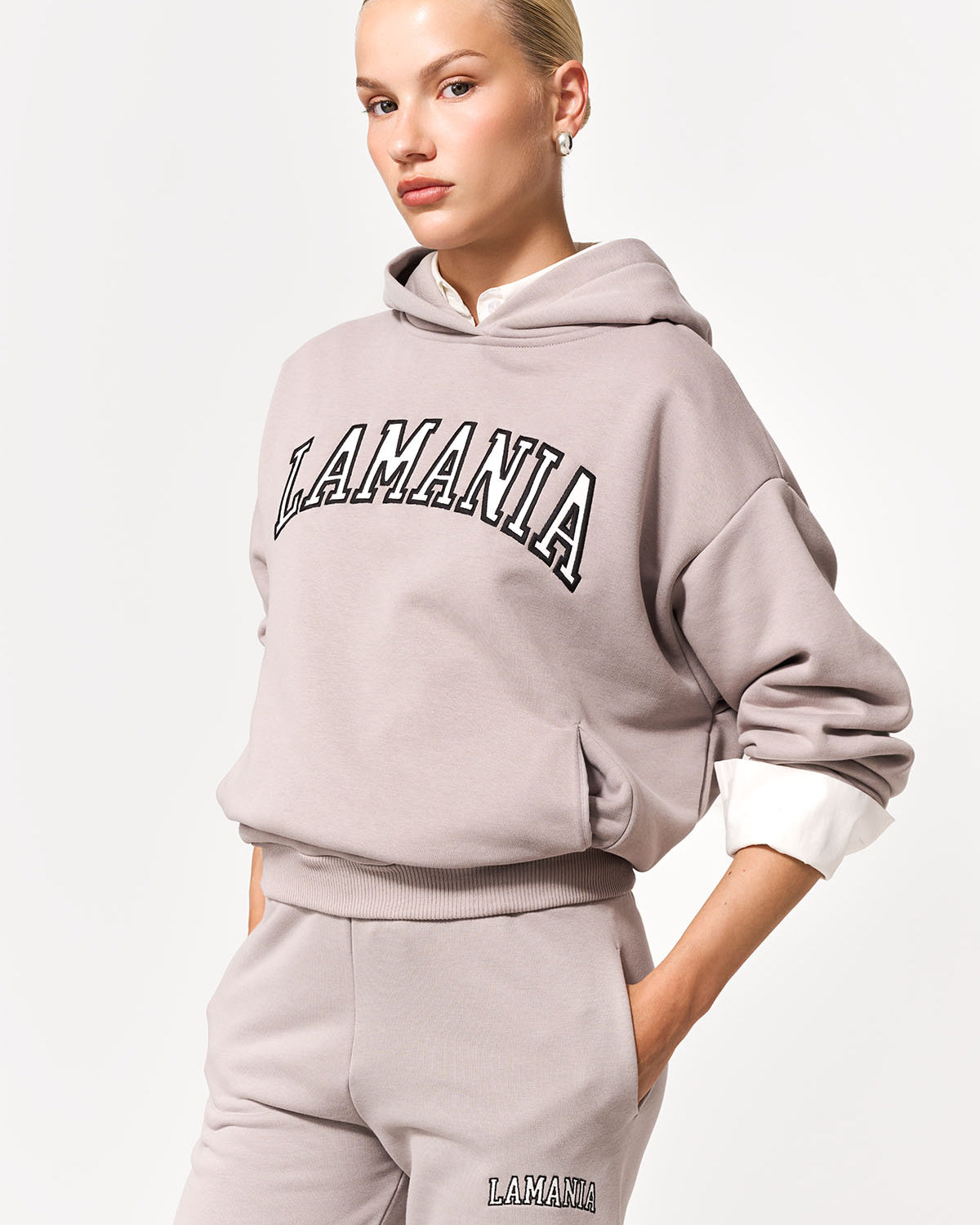 BLUZA Z KAPTUREM TWIN GREY