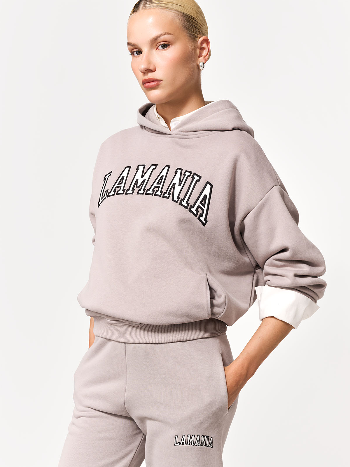 BLUZA Z KAPTUREM TWIN GREY