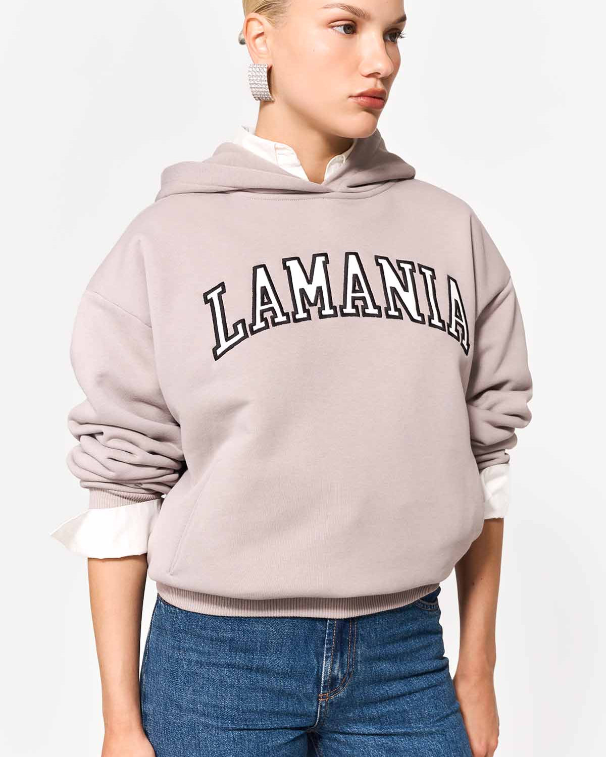 BLUZA Z KAPTUREM TWIN GREY
