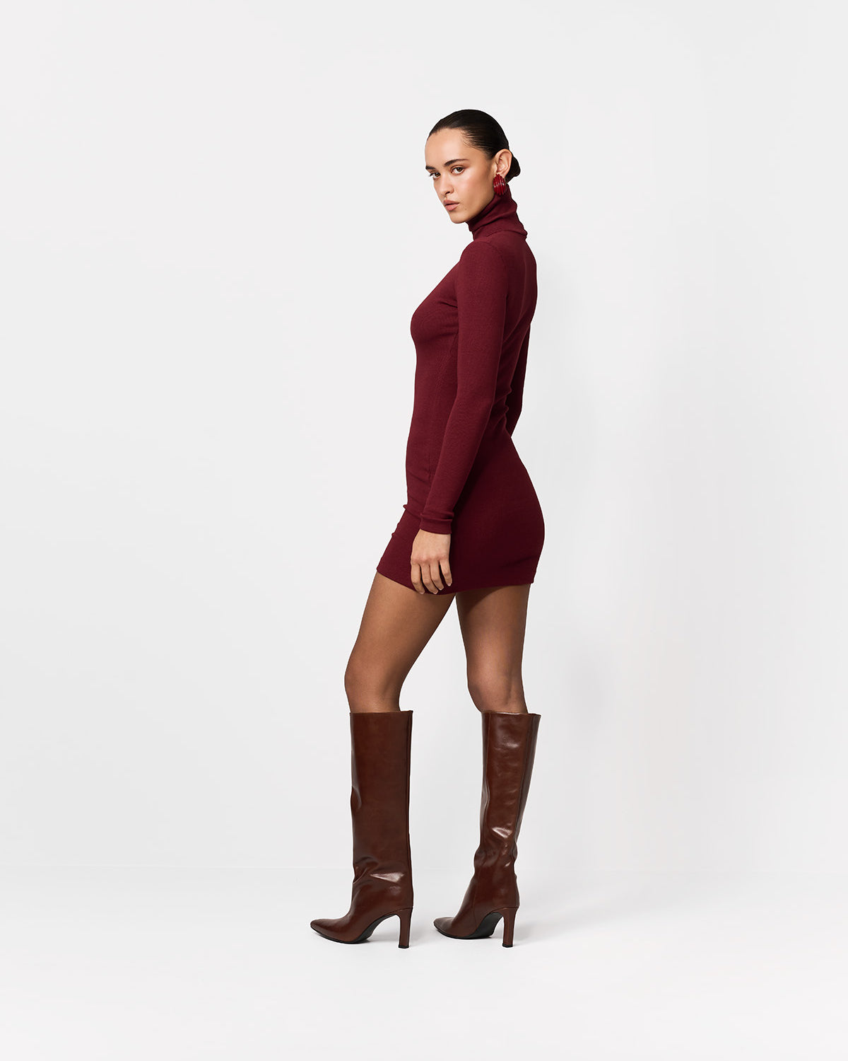 SUKIENKA MINI YOKO BURGUNDY