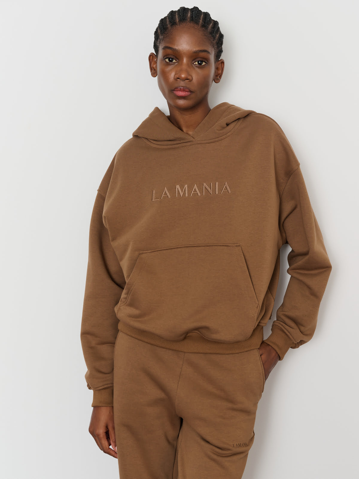 BLUZA Z KAPTUREM BROOK BROWN